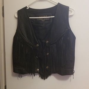 Fringe Leather Vest